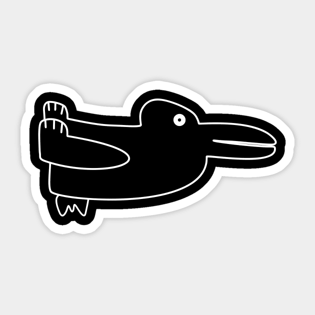 Optical Illusion - Rabit Duck Sticker by Shut Down!